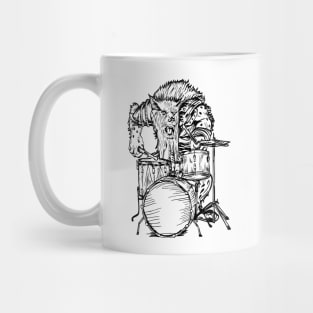 SEEMBO Beast Playing Drums Drummer Drumming Musician Band Mug